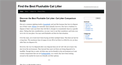 Desktop Screenshot of flushablecatlitterguide.com